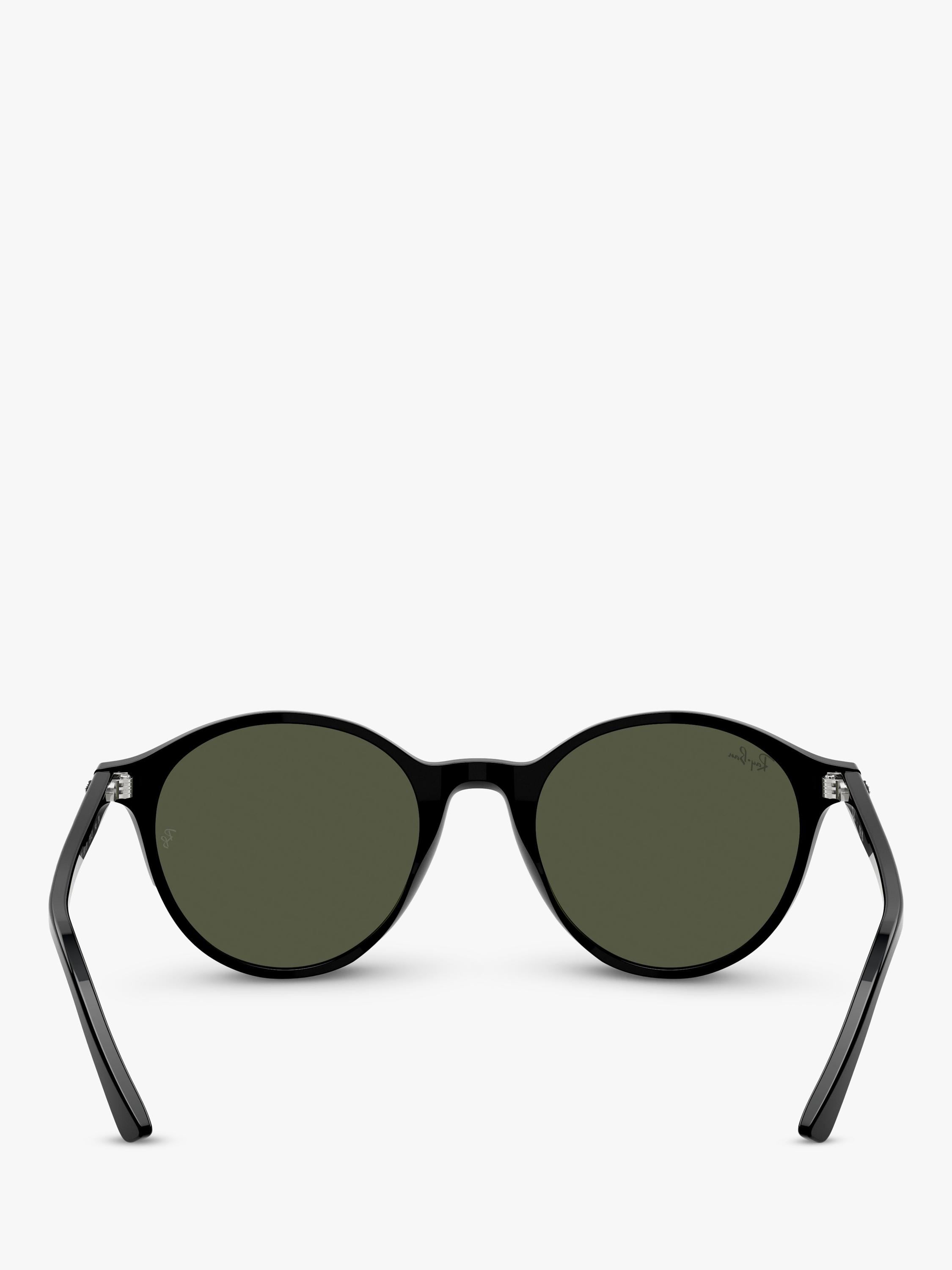 Ray-Ban round sunglasses black frame green lenses - British product