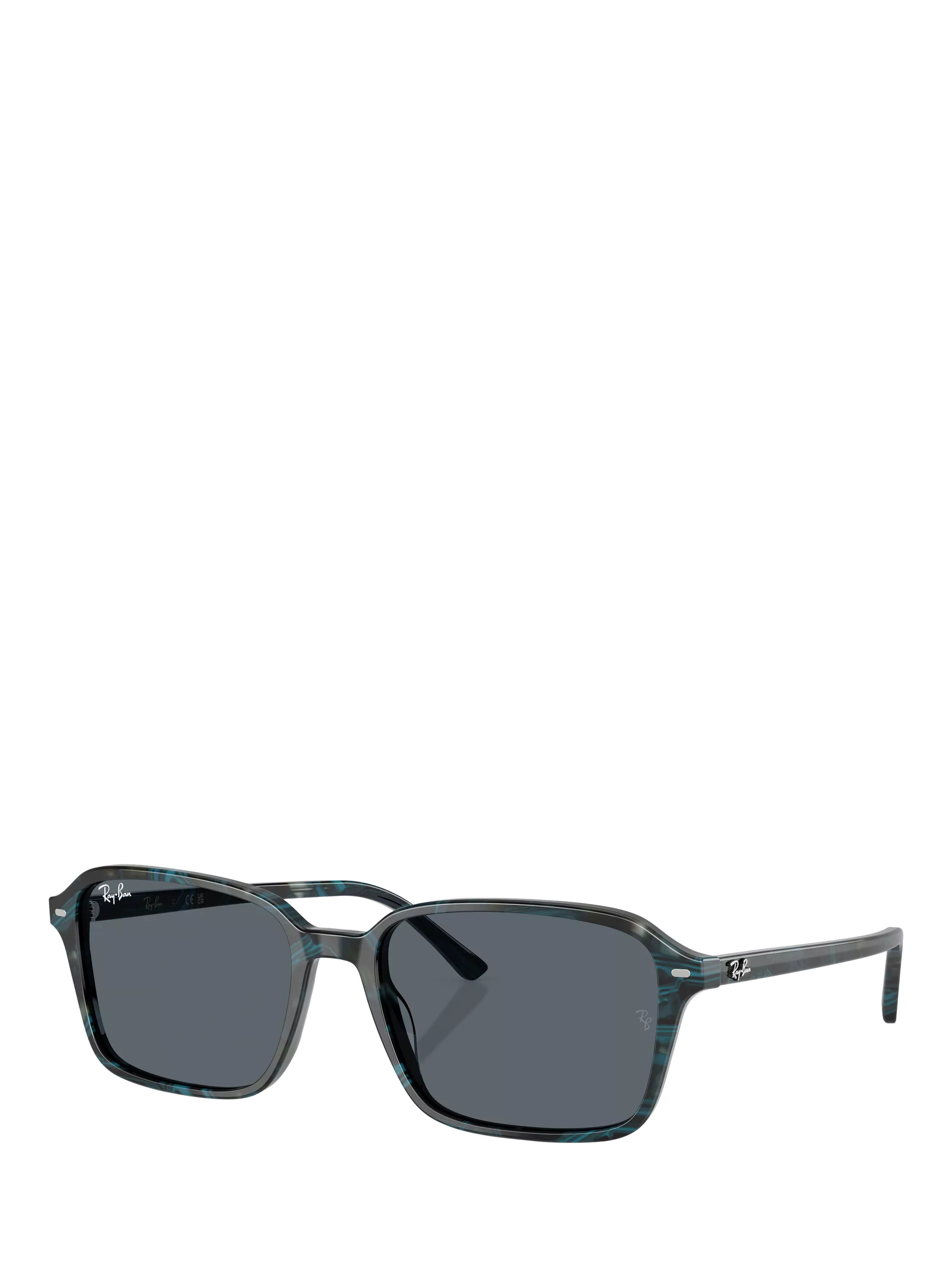 Ray-Ban RB2231 rectangular sunglasses blue frame glass lens, imported from the UK