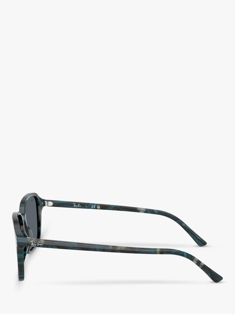 Ray-Ban RB2231 rectangular sunglasses blue frame glass lens, imported from the UK