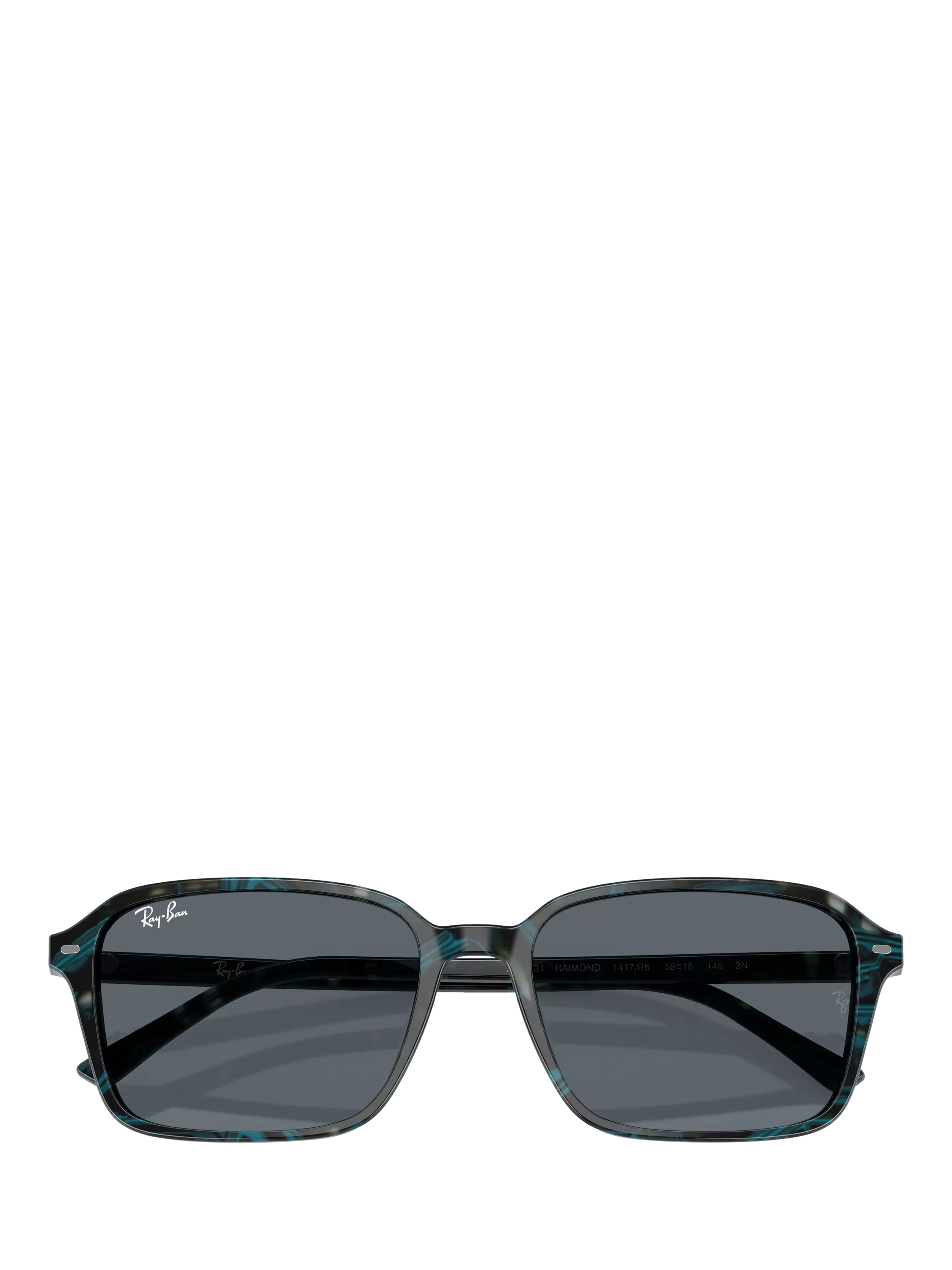 Ray-Ban RB2231 rectangular sunglasses blue frame glass lens, imported from the UK