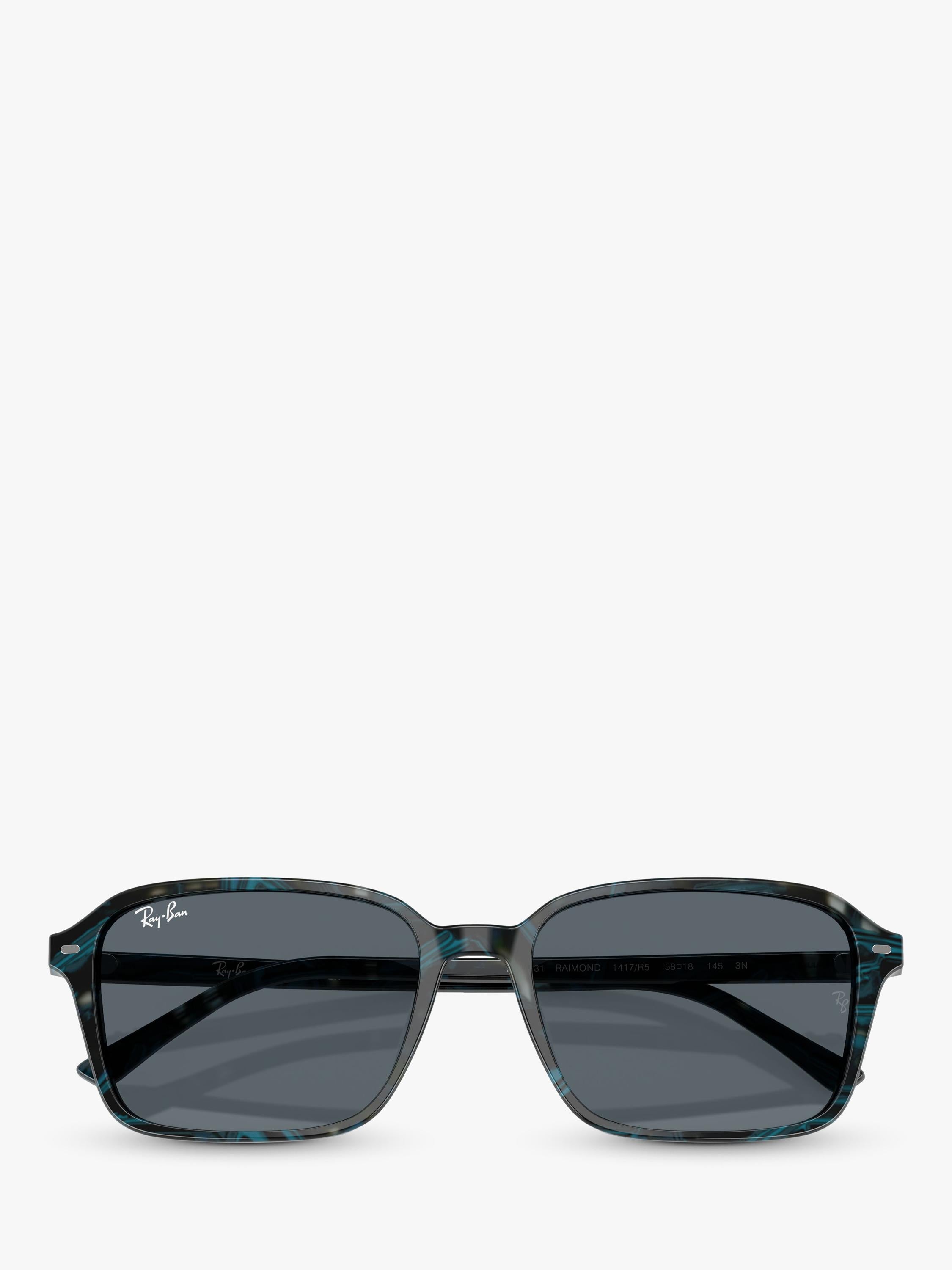 Ray-Ban RB2231 rectangular sunglasses blue frame glass lens, imported from the UK
