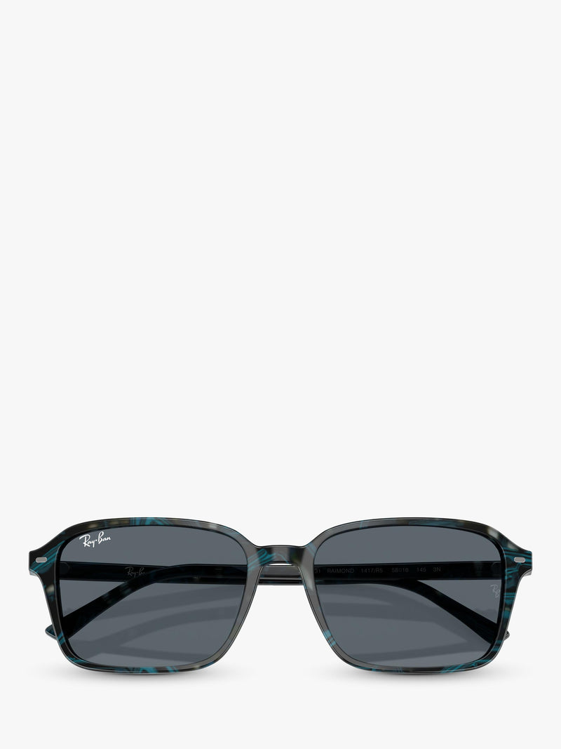 Ray-Ban RB2231 rectangular sunglasses blue frame glass lens, imported from the UK