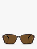 Ray-Ban RB2231 polarised rectangular sunglasses Havana Brown, UK version