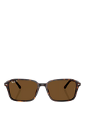 Ray-Ban RB2231 polarised rectangular sunglasses Havana Brown, UK version