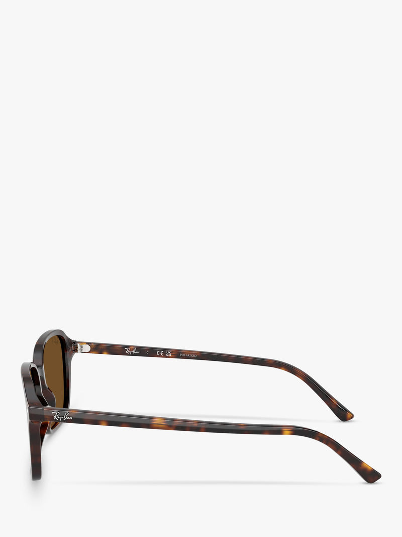 Ray-Ban RB2231 polarised rectangular sunglasses Havana Brown, UK version