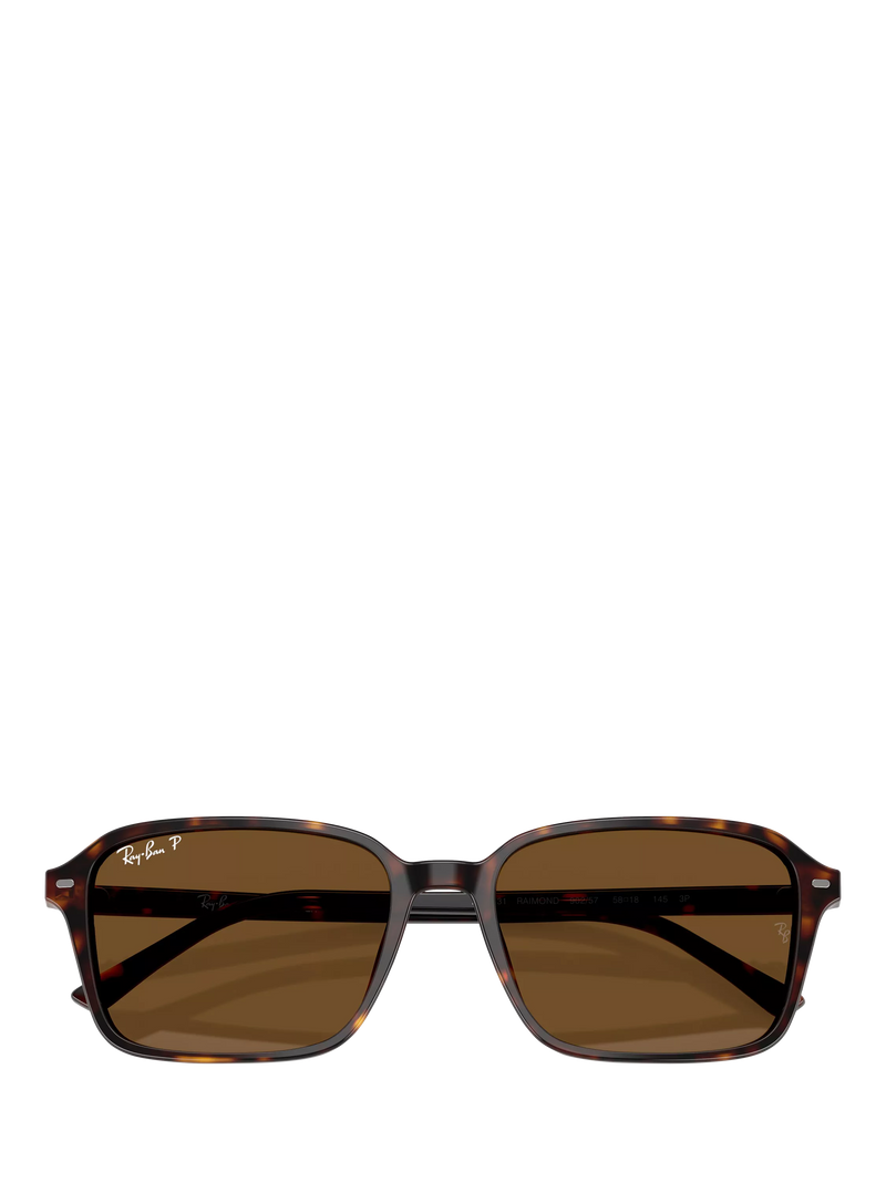 Ray-Ban RB2231 polarised rectangular sunglasses Havana Brown, UK version