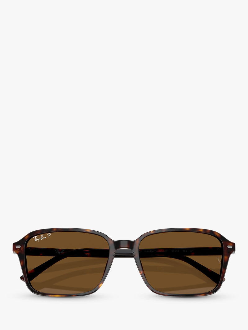 Ray-Ban RB2231 polarised rectangular sunglasses Havana Brown, UK version