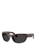 Ray-Ban RB2289 polarised rectangular sunglasses Havana Grey - British product