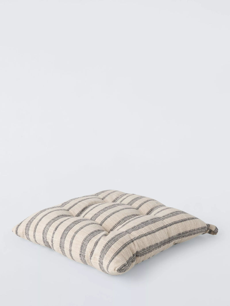 John Lewis pinstripe seat pad natural 40x40cm - British product
