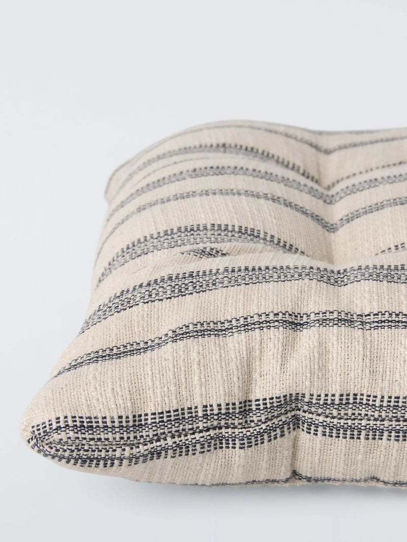 John Lewis pinstripe seat pad natural 40x40cm - British product