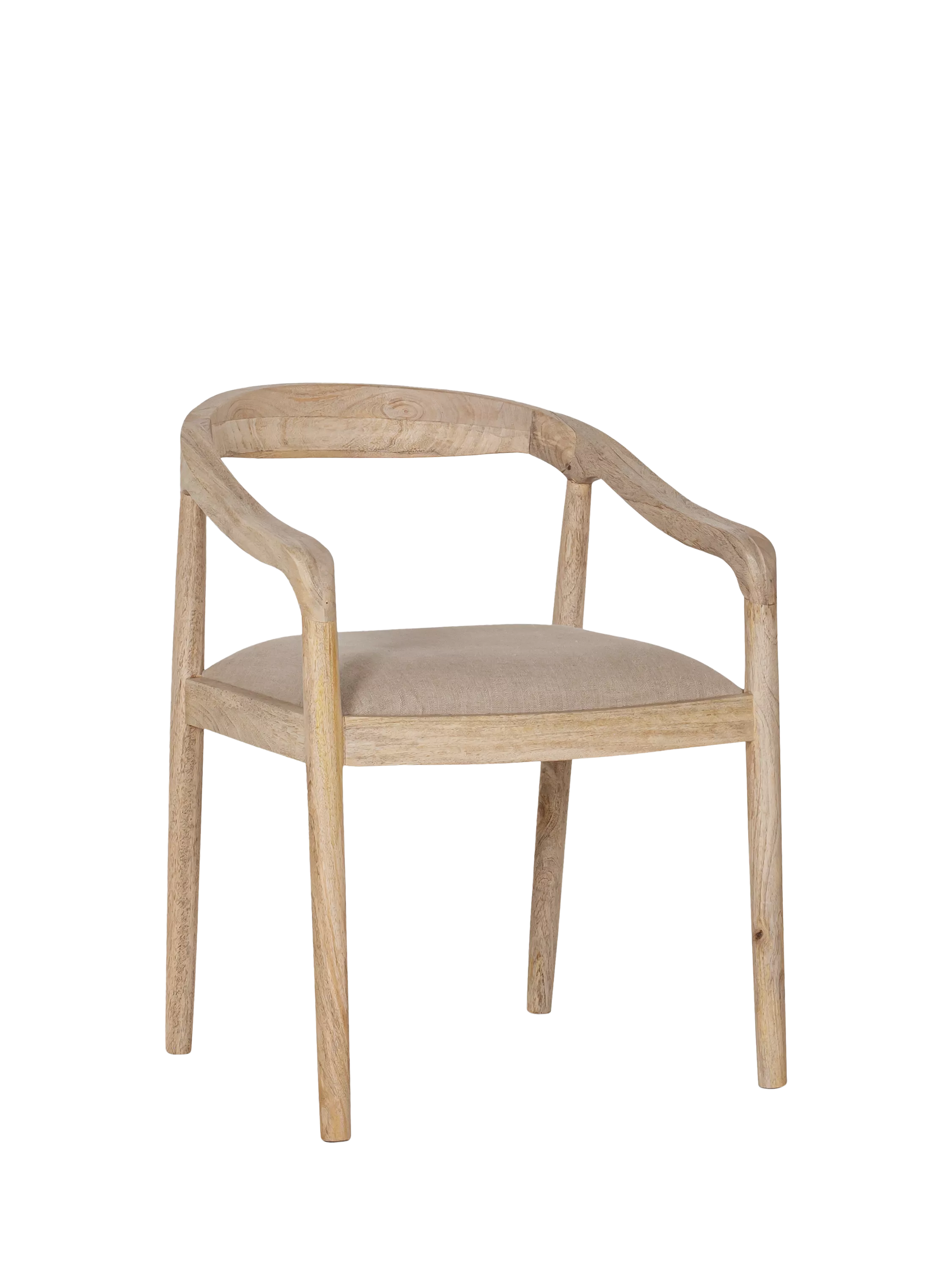 nkuku Anbu dining chair natural solid mango wood - British product
