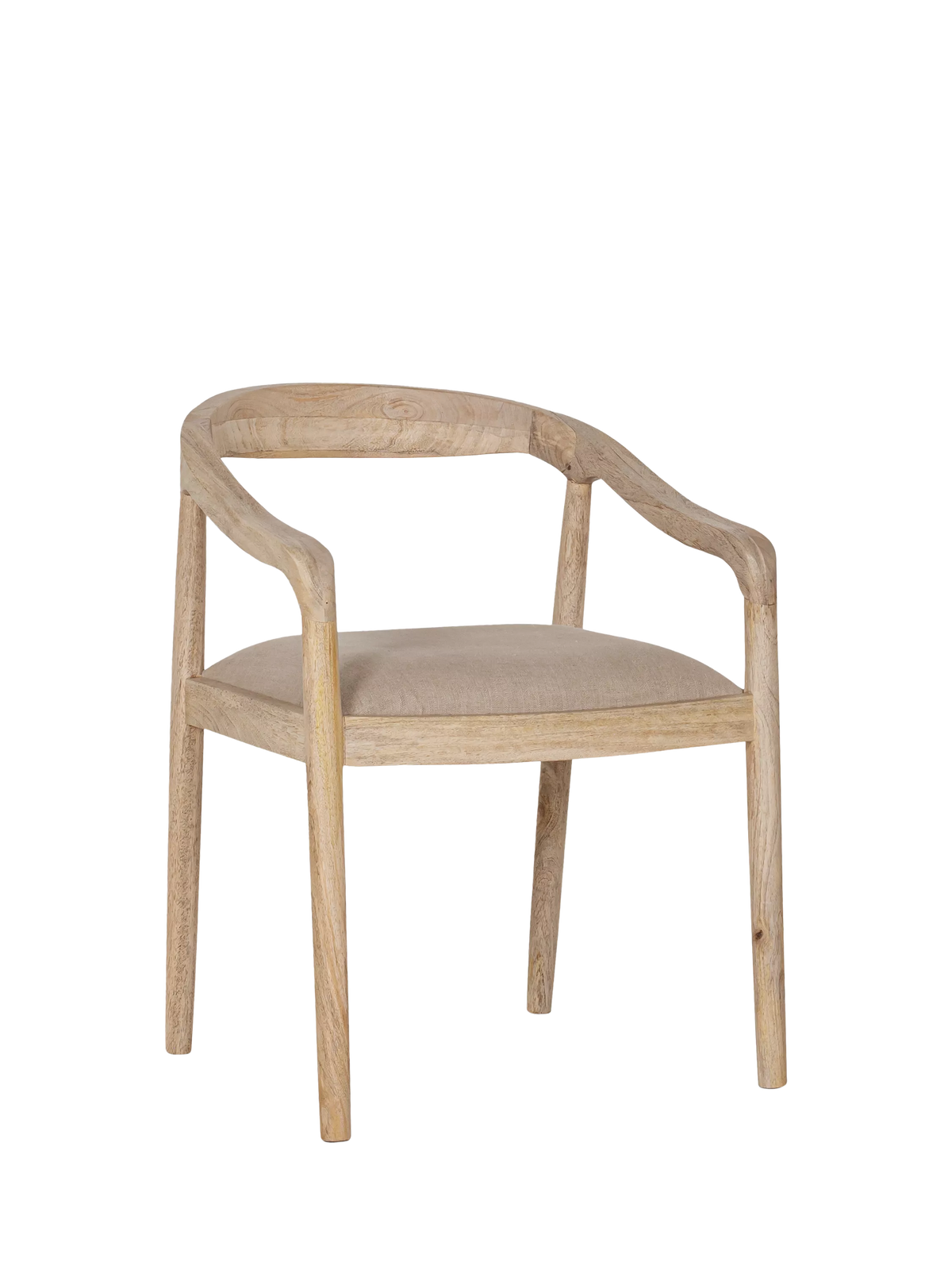 nkuku Anbu dining chair natural solid mango wood - British product