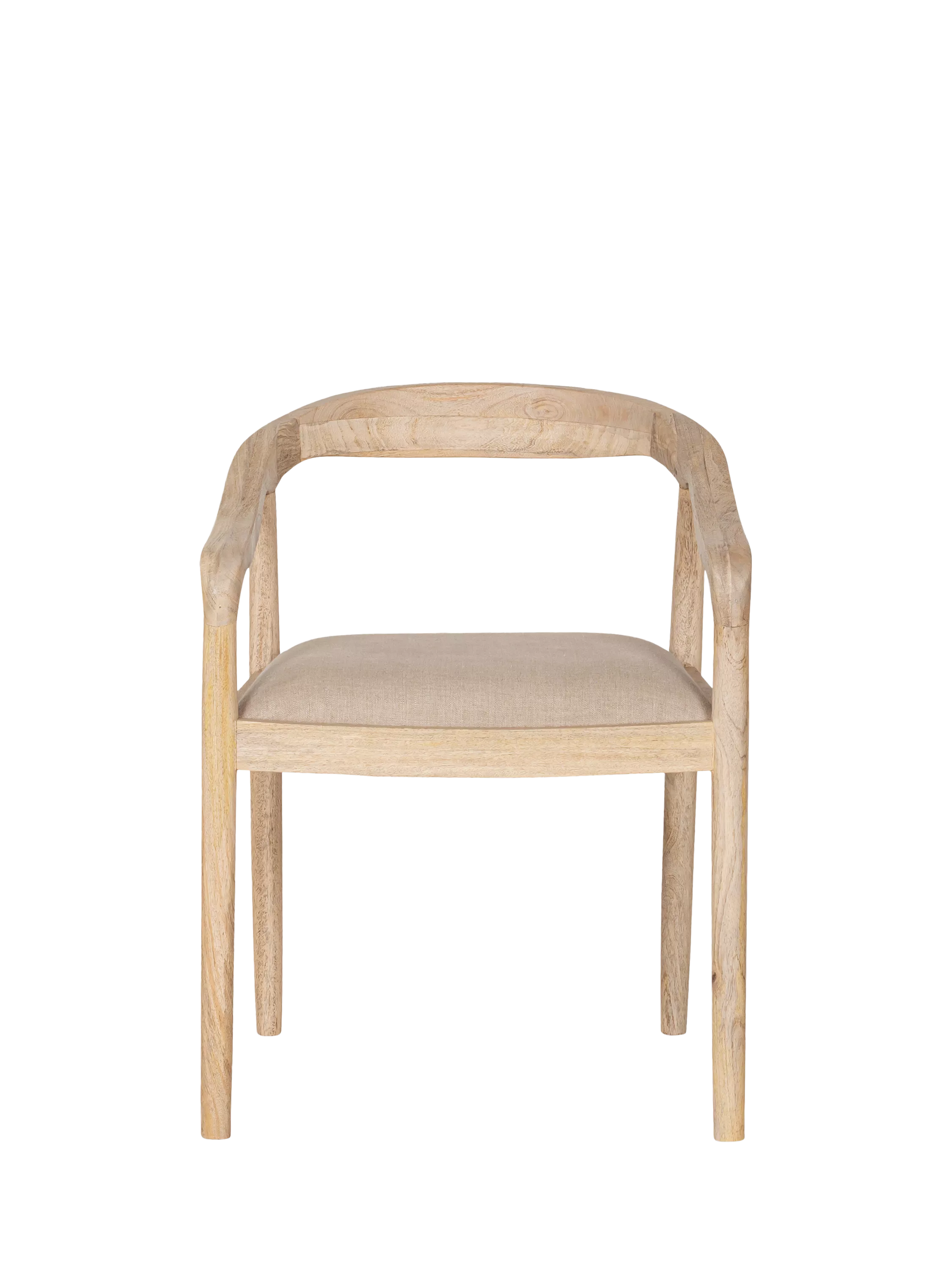 nkuku Anbu dining chair natural solid mango wood - British product