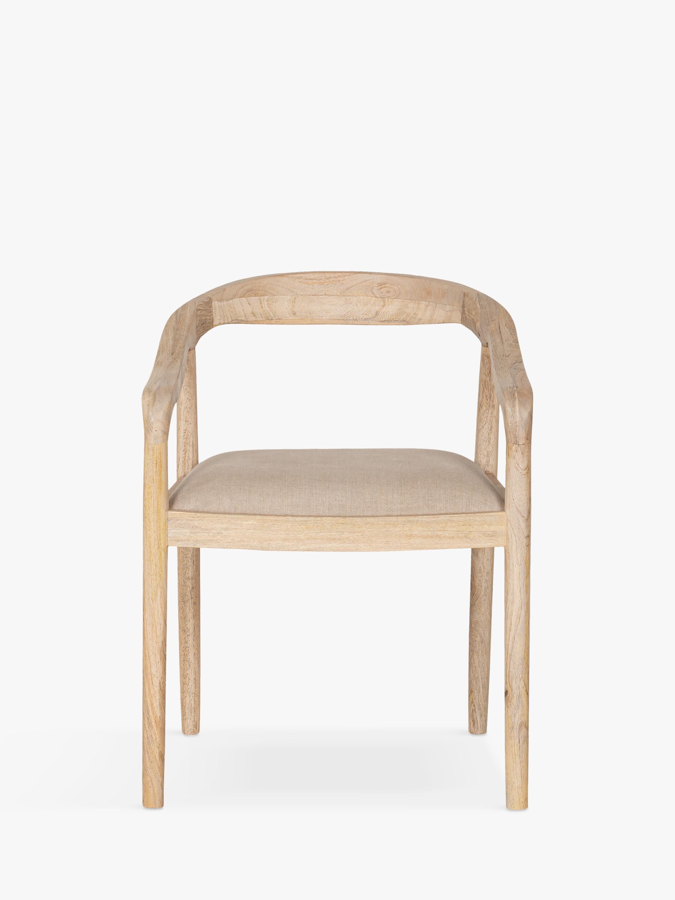 nkuku Anbu dining chair natural solid mango wood - British product