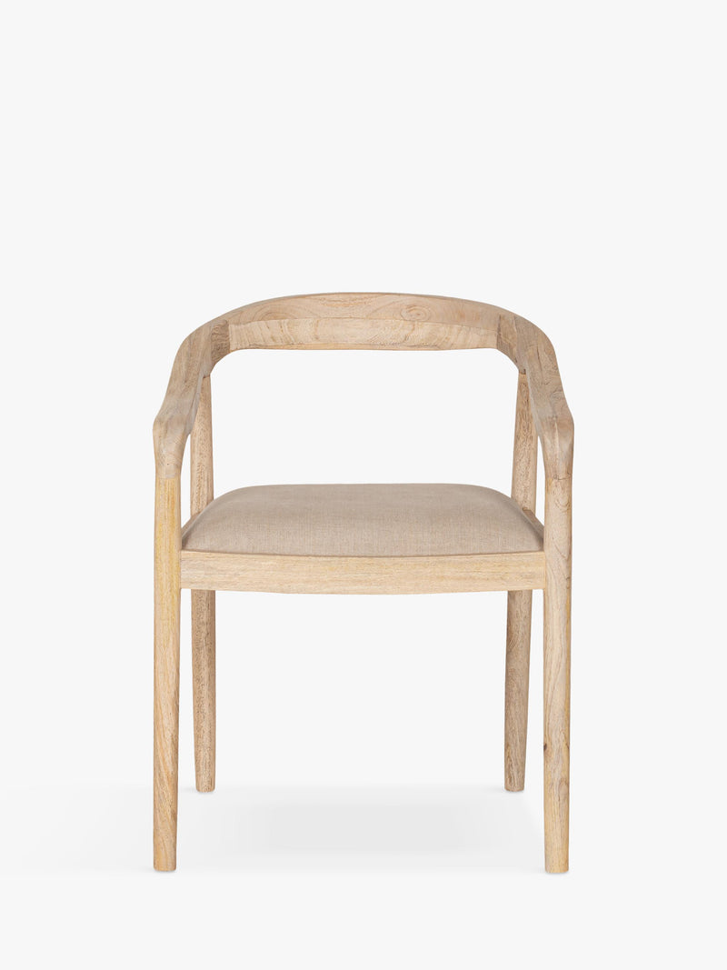 nkuku Anbu dining chair natural solid mango wood - British product