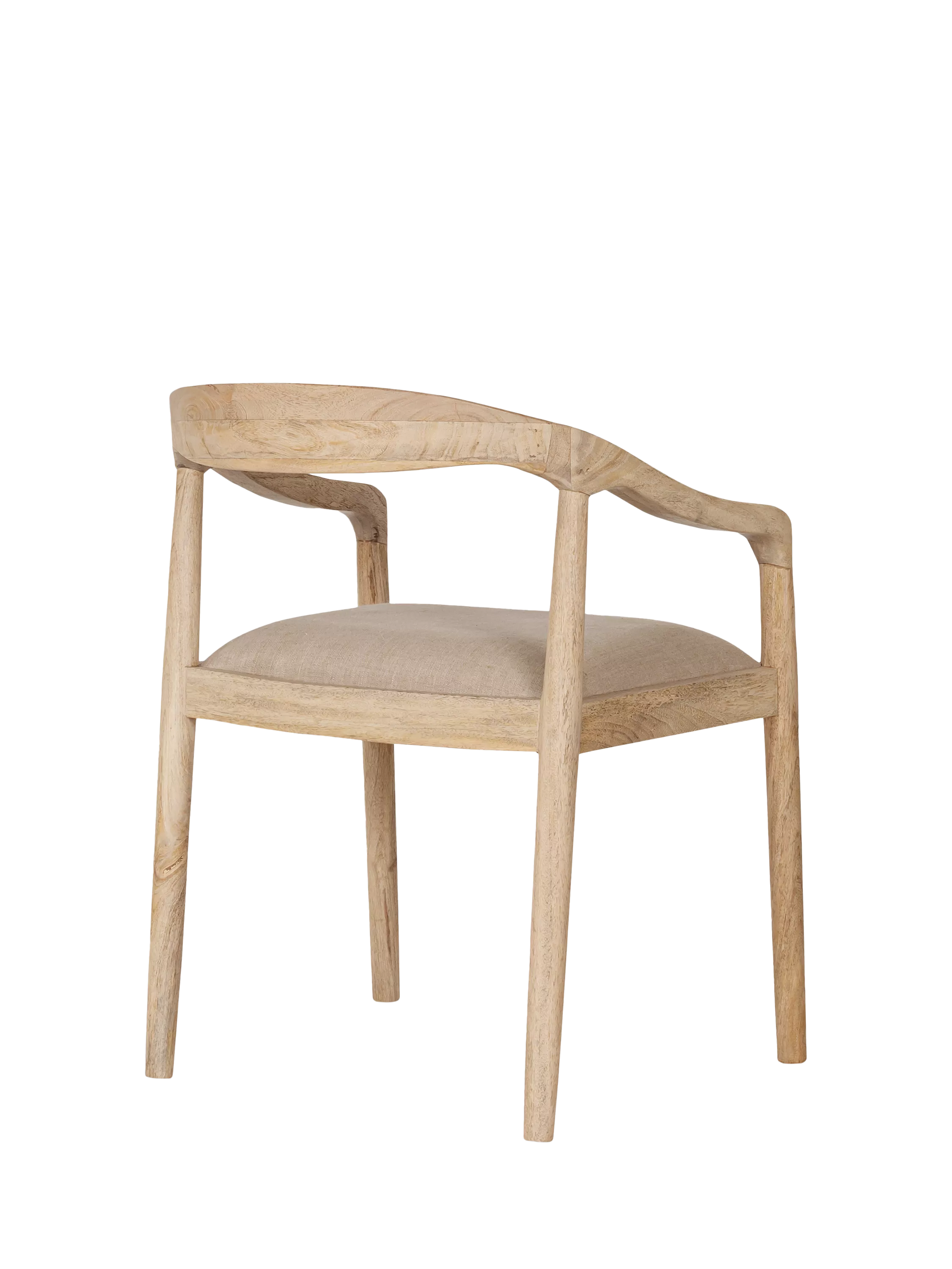 nkuku Anbu dining chair natural solid mango wood - British product