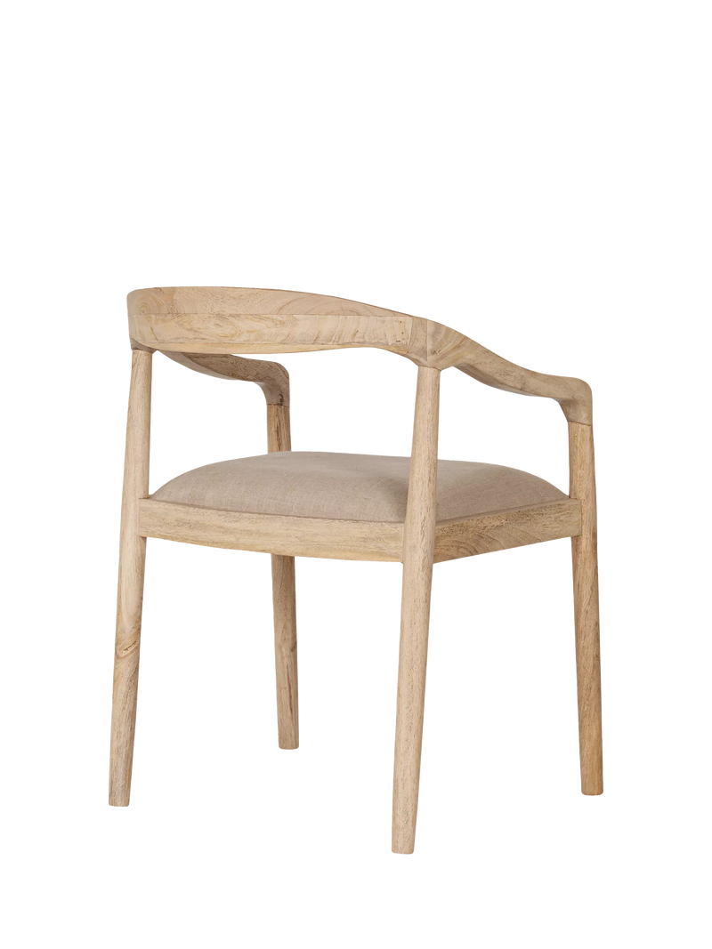 nkuku Anbu dining chair natural solid mango wood - British product