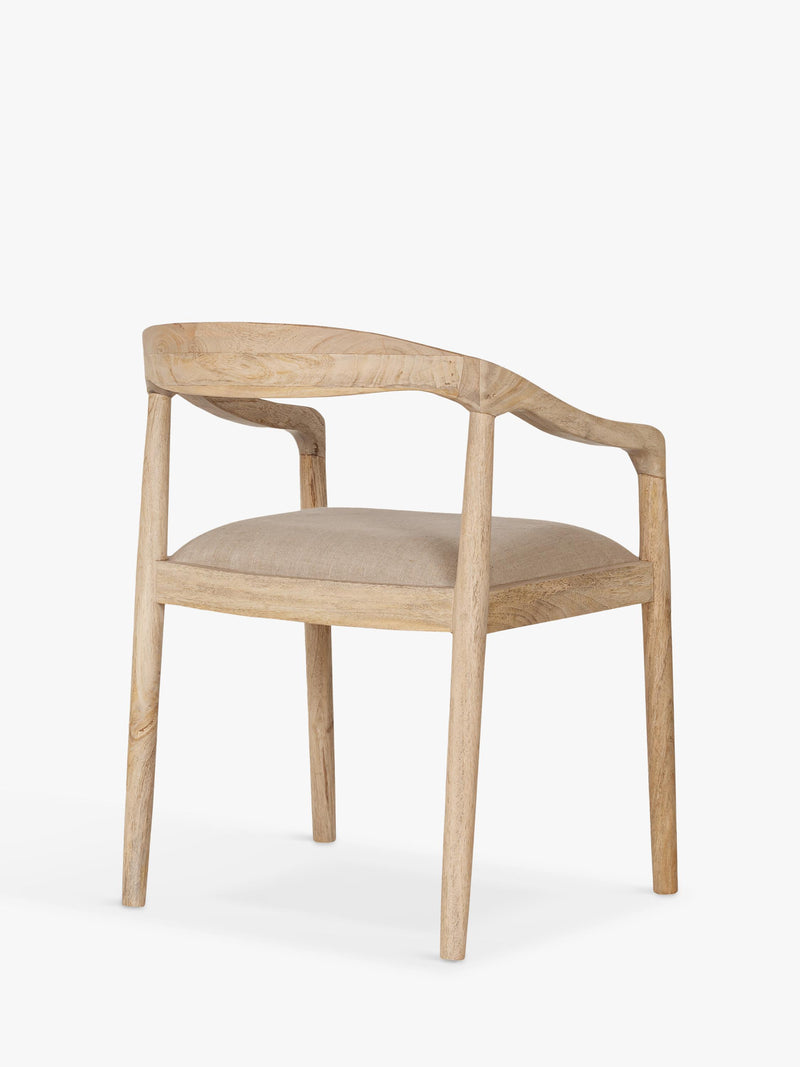 nkuku Anbu dining chair natural solid mango wood - British product