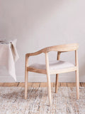 nkuku Anbu dining chair natural solid mango wood - British product
