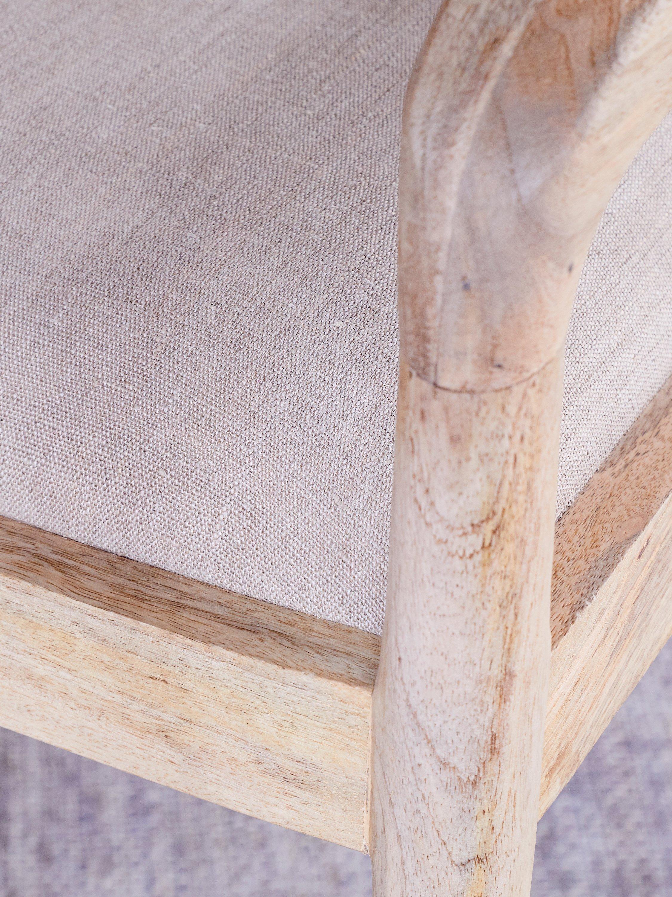 nkuku Anbu dining chair natural solid mango wood - British product