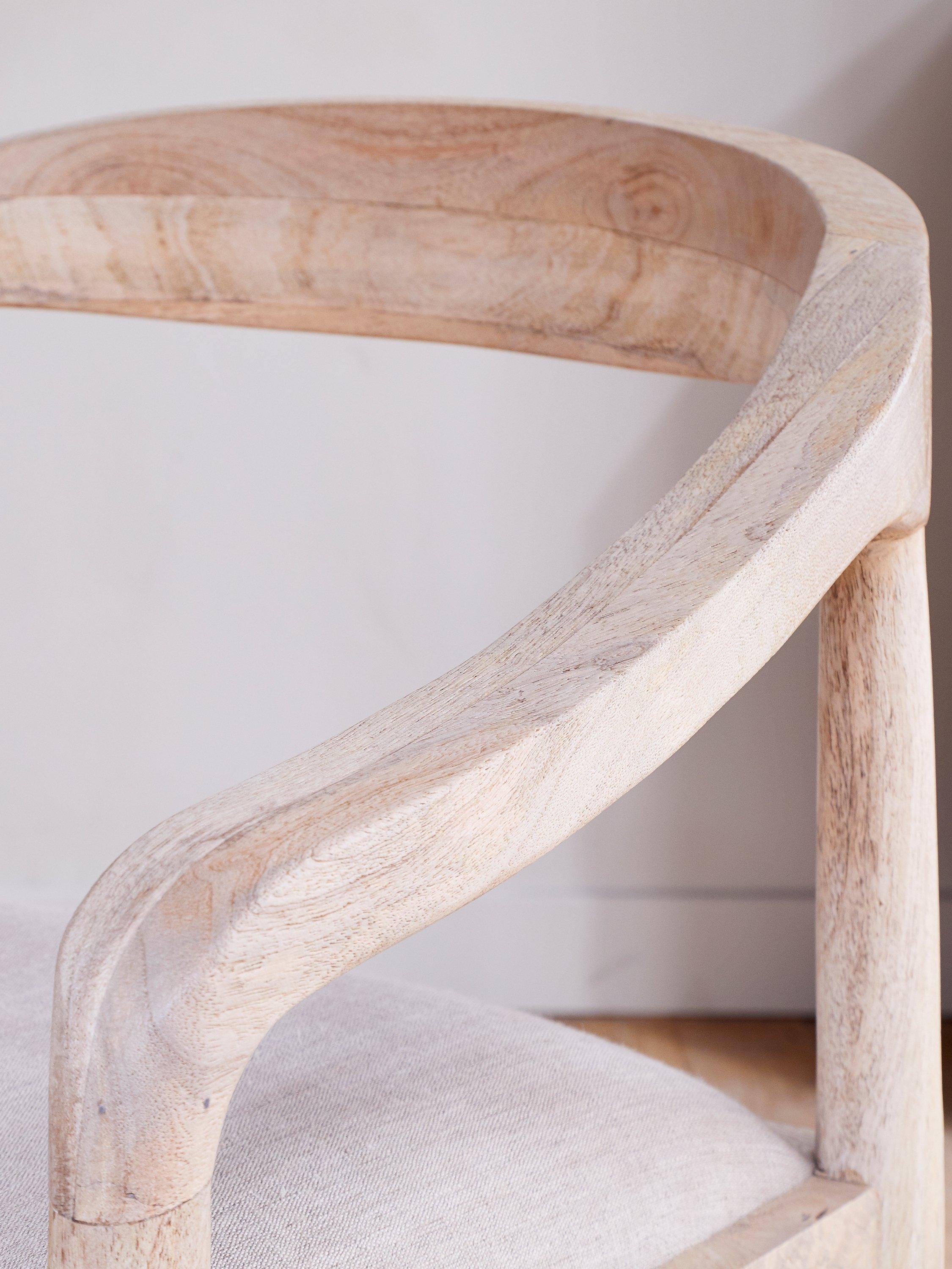 nkuku Anbu dining chair natural solid mango wood - British product