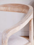 nkuku Anbu dining chair natural solid mango wood - British product