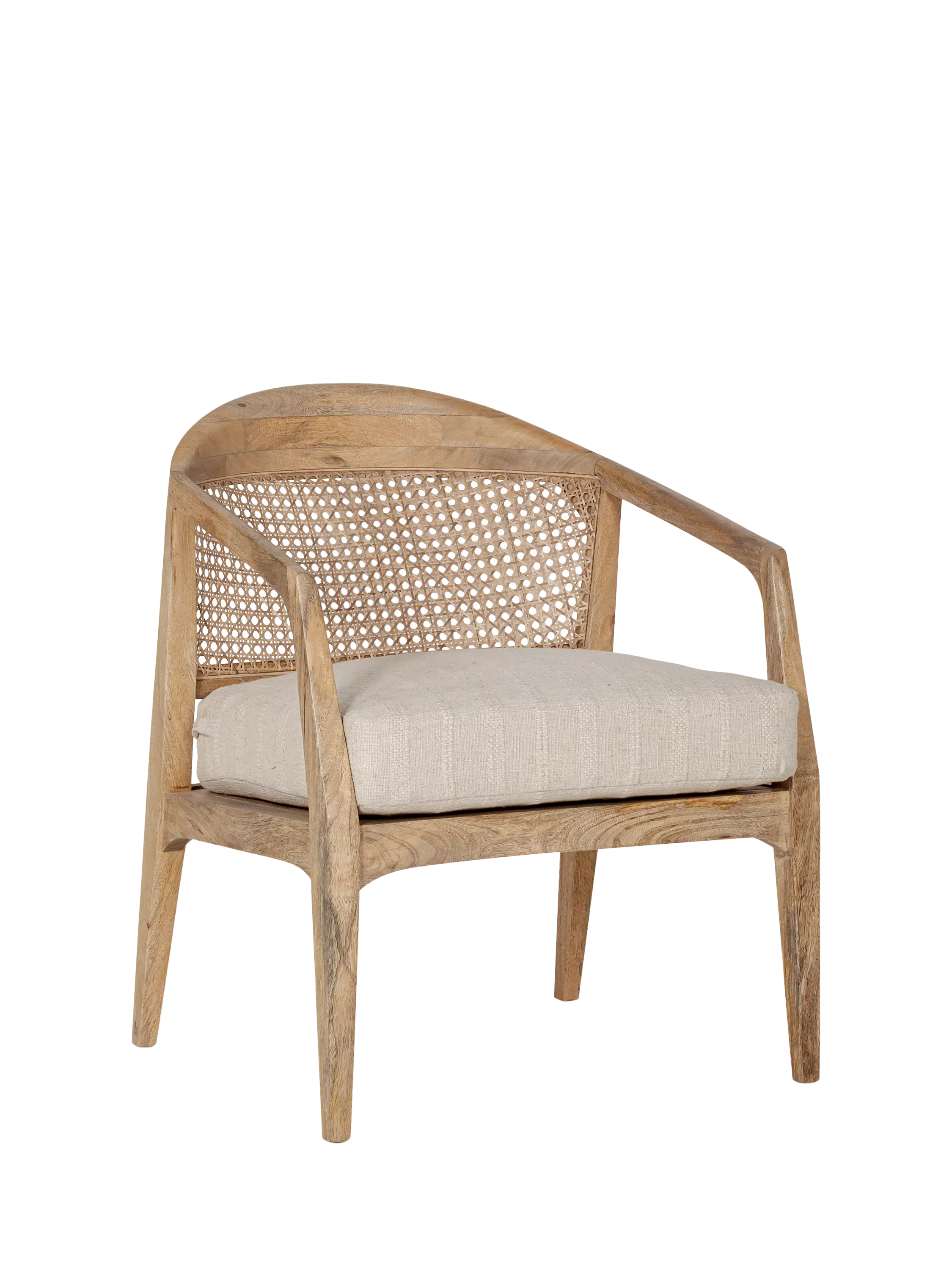 Nkuku Nabhi Chair natural mango wood cane back - British product
