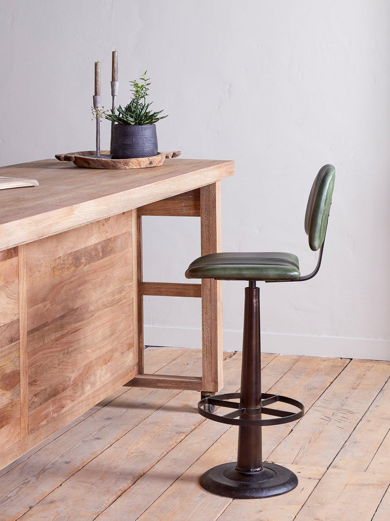 nkuku Narwana bar chair green, imported from the UK