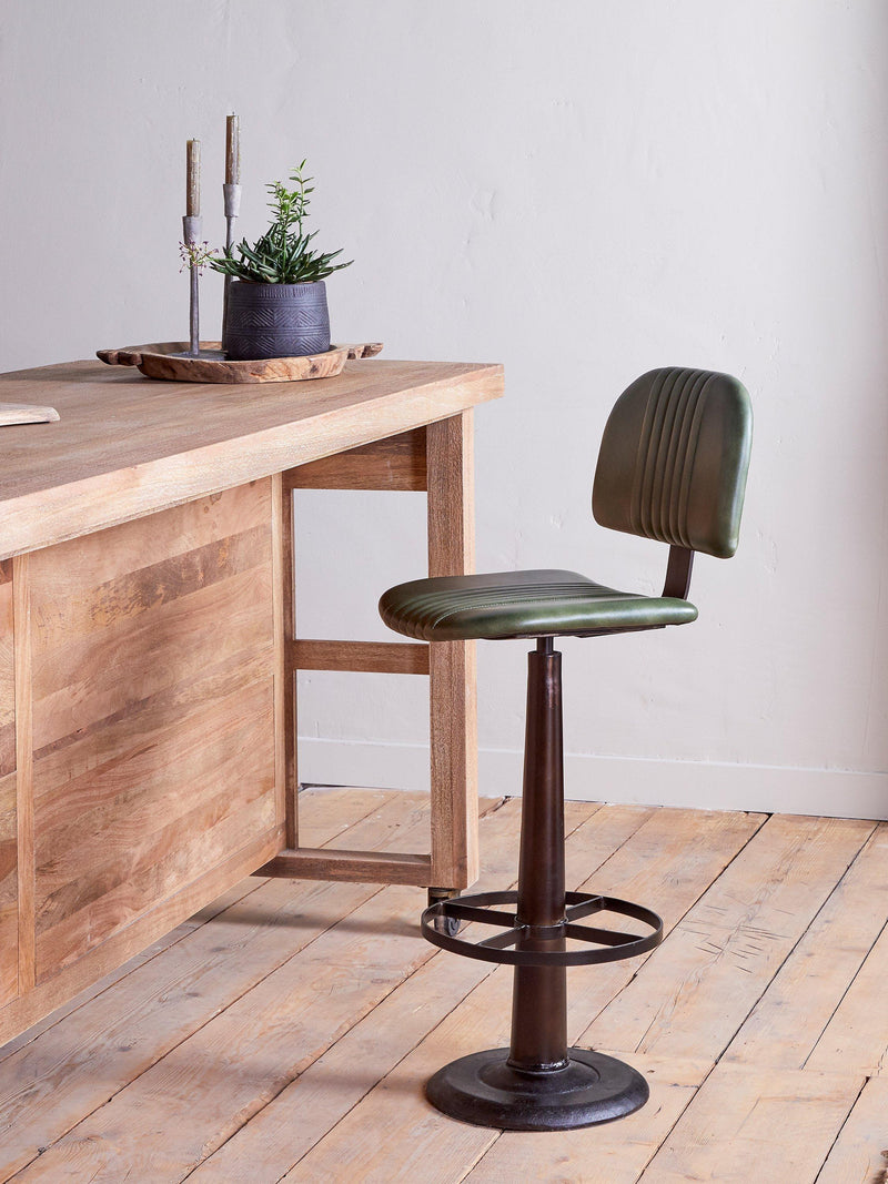 nkuku Narwana bar chair green, imported from the UK