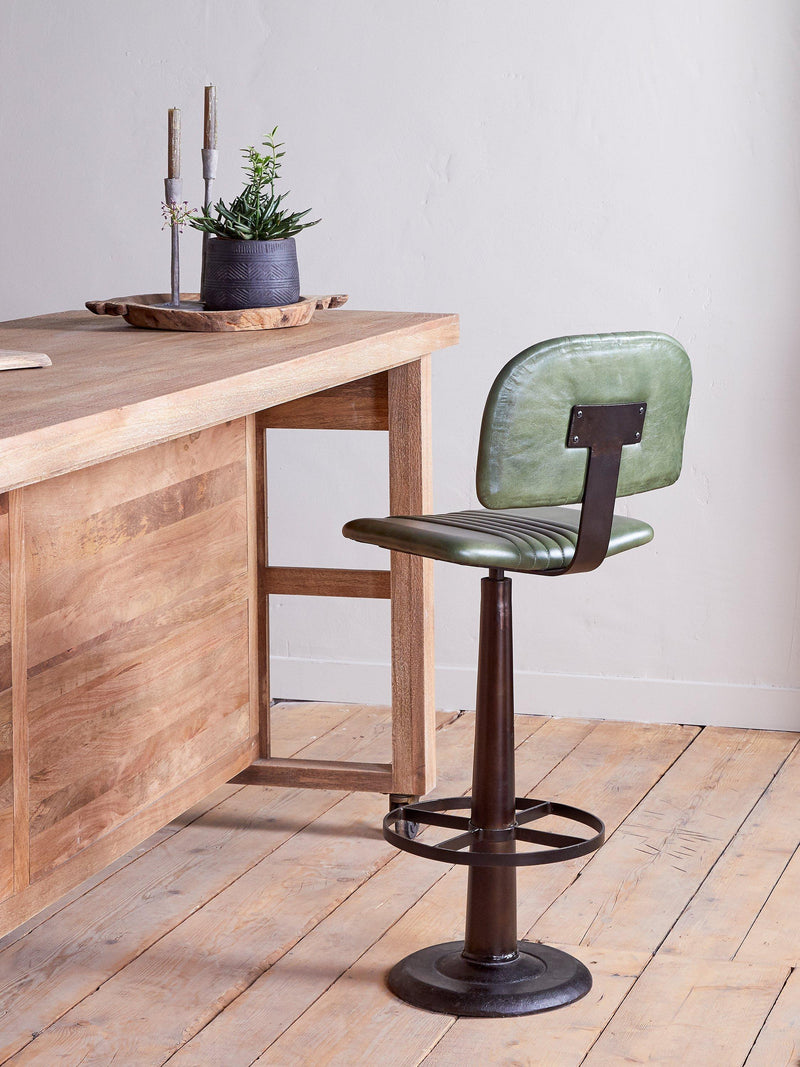 nkuku Narwana bar chair green, imported from the UK