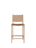 nkuku Nayan counter chair in tan buffalo leather, imported from the UK