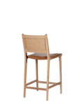 nkuku Nayan counter chair in tan buffalo leather, imported from the UK