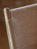 nkuku Nayan counter chair in tan buffalo leather, imported from the UK