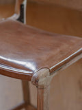 nkuku Nayan counter chair in tan buffalo leather, imported from the UK
