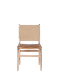nkuku Nayan dining chair in tan, imported from the UK