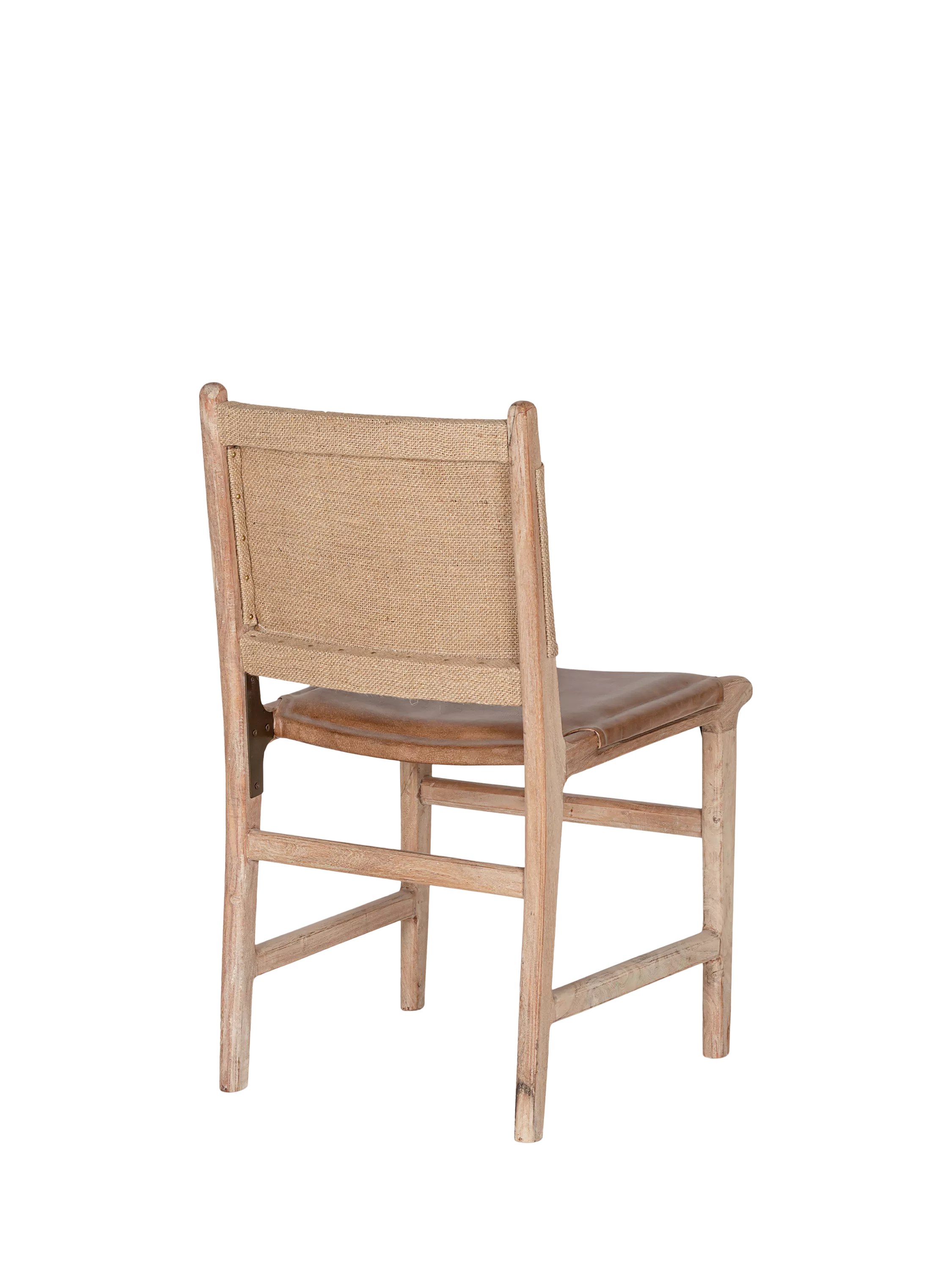 nkuku Nayan dining chair in tan, imported from the UK