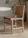 nkuku Nayan dining chair in tan, imported from the UK