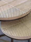 nkuku Aasha nesting side tables natural mango wood (British brand)