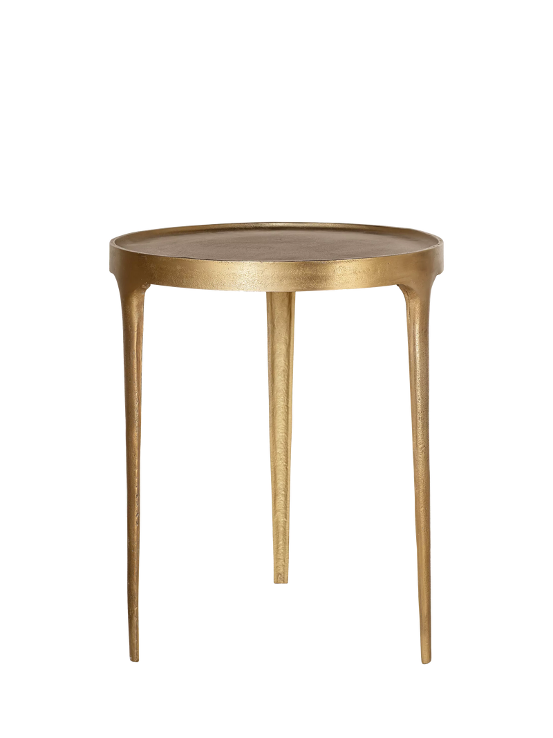 nkuku Rohia large brass side table - British product