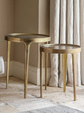 nkuku Rohia large brass side table - British product