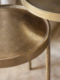 nkuku Rohia large brass side table - British product