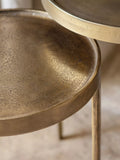 nkuku Rohia large brass side table - British product