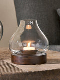 nkuku Narya lantern candle holder dark stain small (British brand)