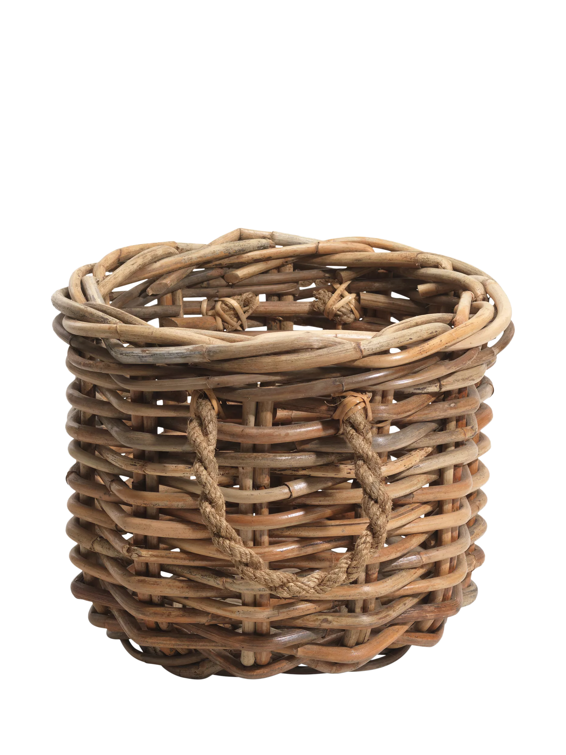 nkuku chunky rattan storage basket 47cm tall - British product