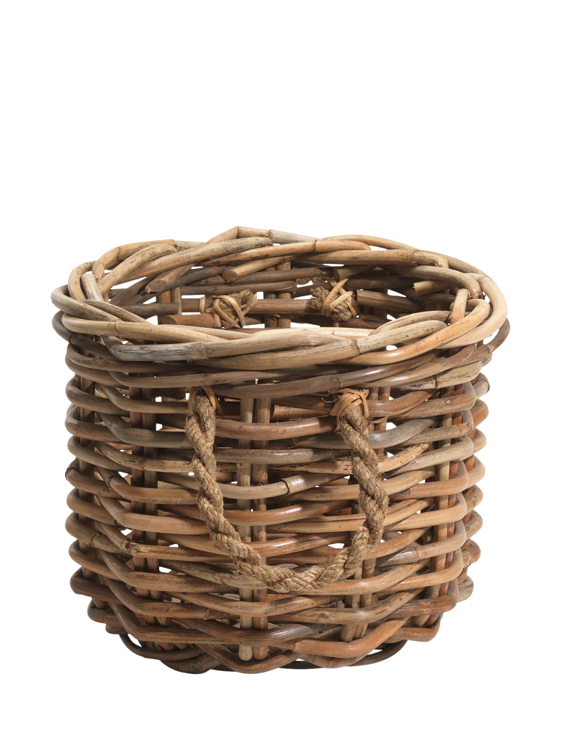 nkuku chunky rattan storage basket 47cm tall - British product