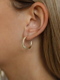 Tutti Ravine gold textured demi hoop earrings (British brand)
