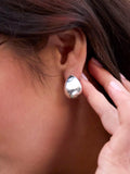 Estella Bartlett mini teardrop stud earrings silver tone - British product