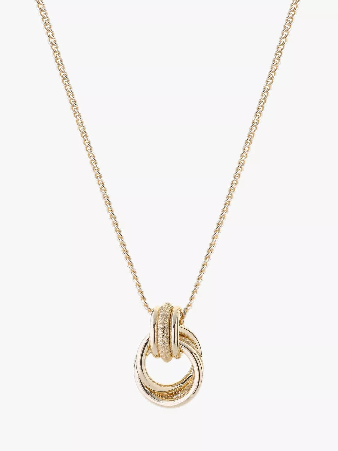 Tutti gold pendant necklace interlocking design 2.3cm, imported from the UK
