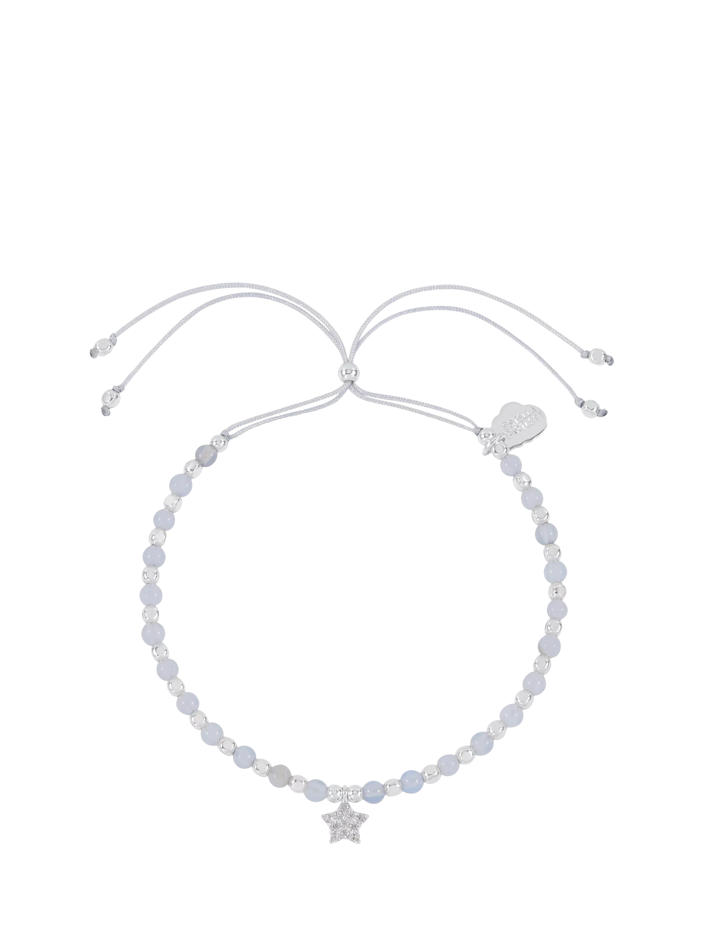 Estella Bartlett silver blue agate star beaded bracelet, UK version