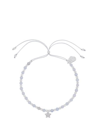 John Lewis Estella Bartlett x Teens Unite Agate and Cubic Zirconia Star Beaded Bracelet Silver/Blue- Buy online at McGrocer